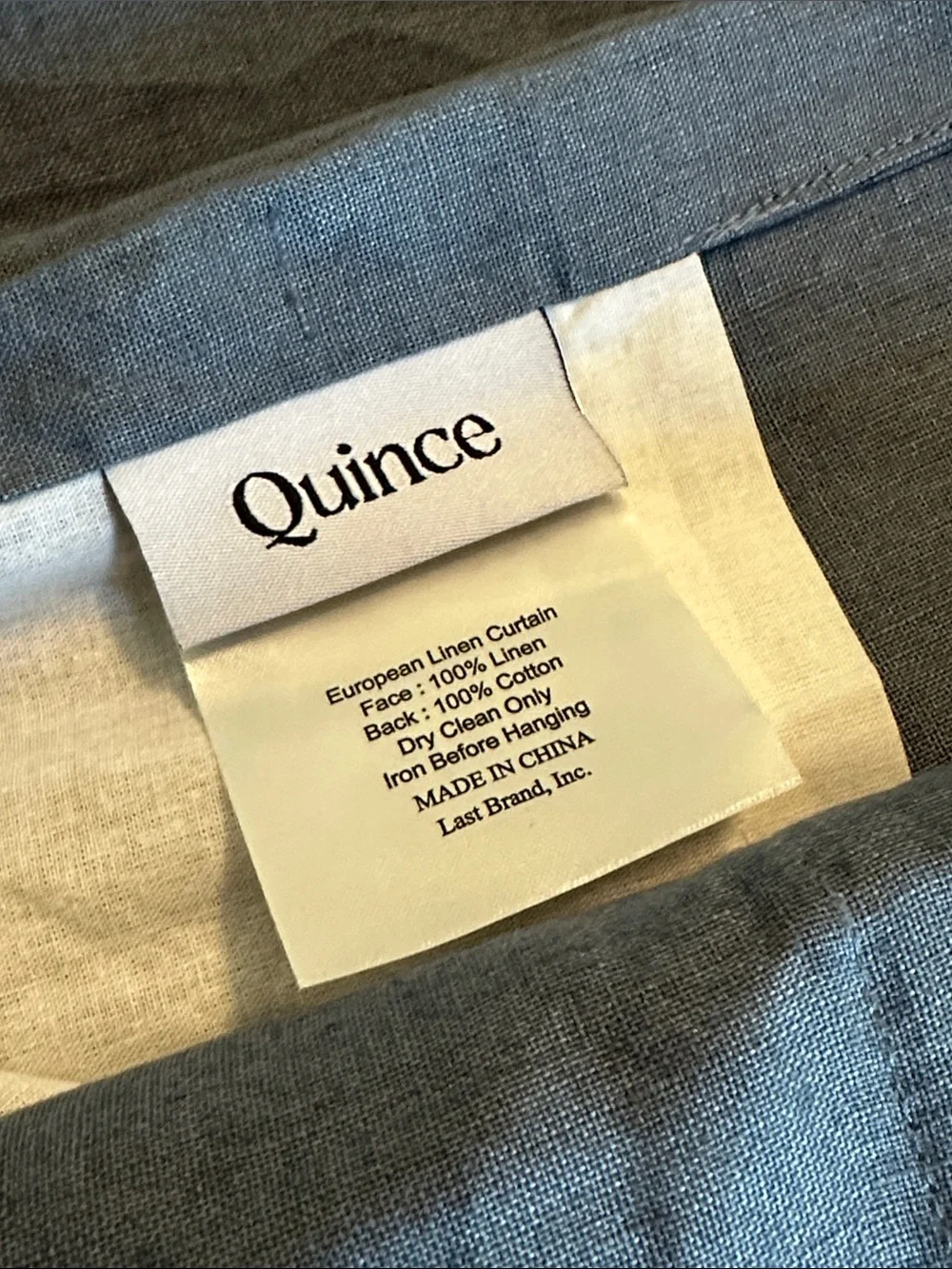 Quince European Linen Curtain Single Panel 48x96 - Chambray
